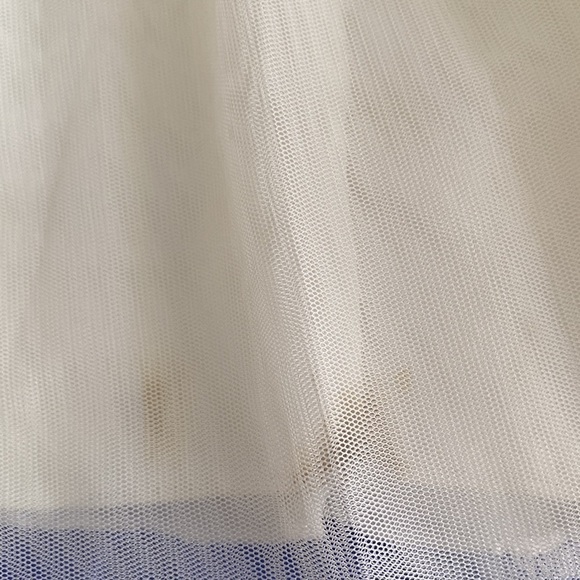 B. Darlin Gold Sequin White Tulle Knee Length Key Hole Back Dress Size 6 - Picture 8 of 9